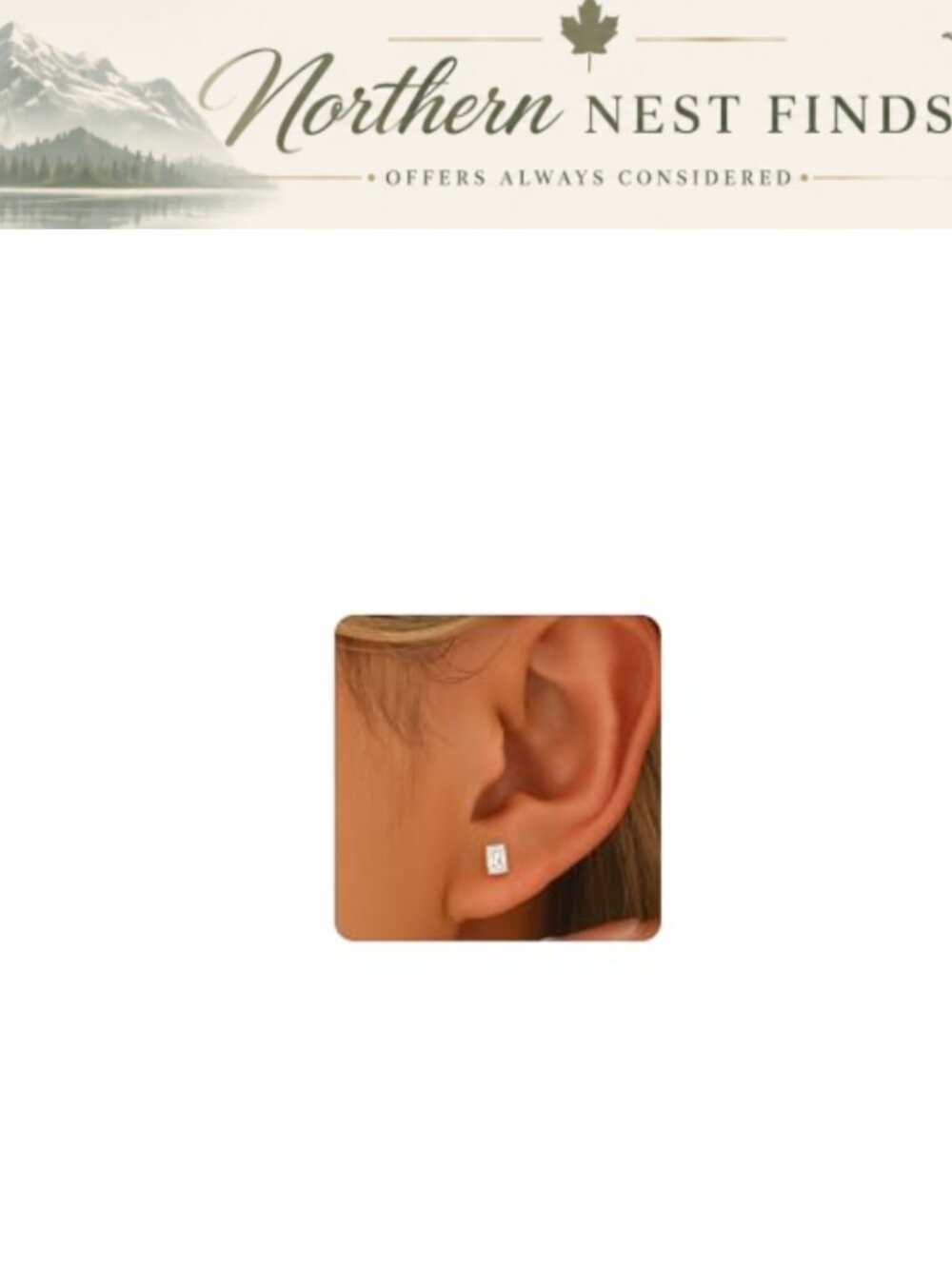 Gold Stud Earrings Women Dainty Cubic Zirconia Stainless Steel 4mm